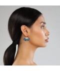 Earrings | Layered Fan Hoop Earrings | Van Gogh | Irises